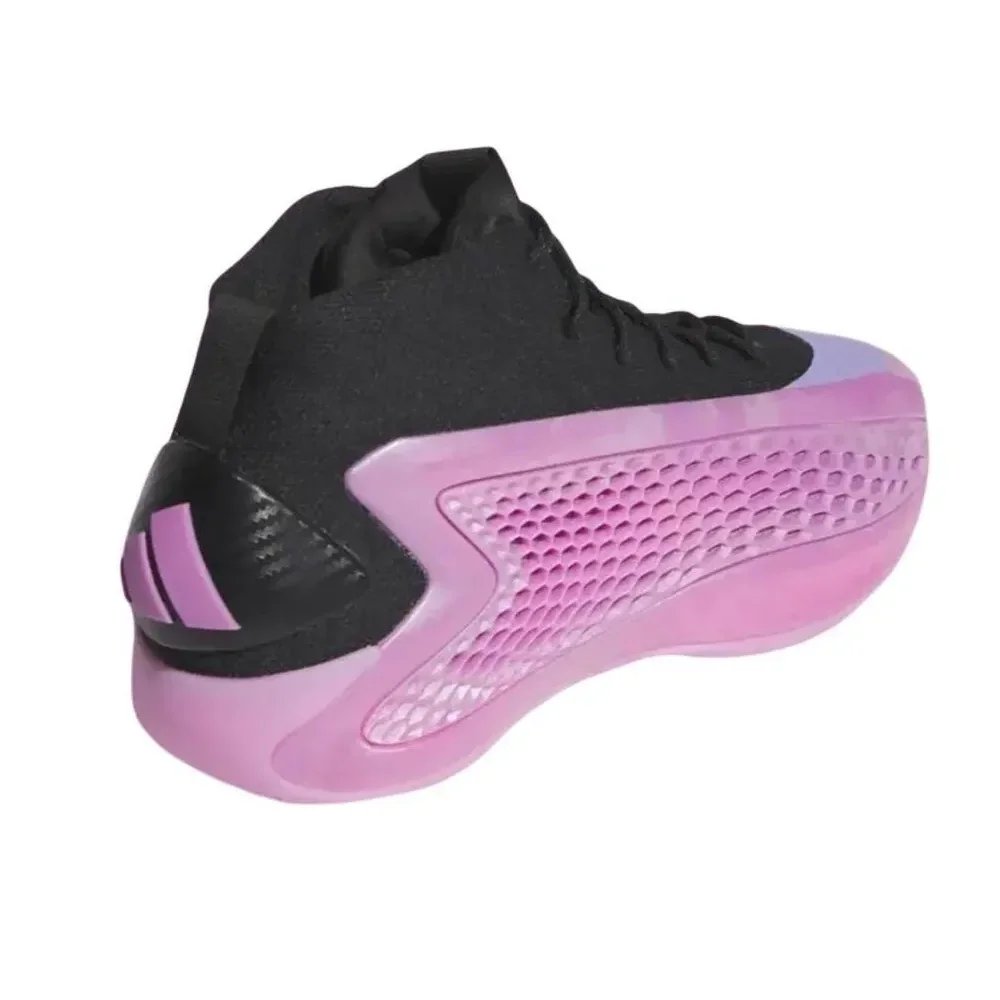 Adidas Original Black Grey A.E.1 Shock Absorbing and Slip Resistant Mid Top Men's Basketball Shoes