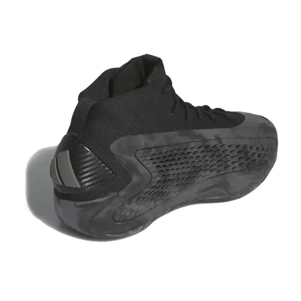 Adidas Original Black Grey A.E.1 Shock Absorbing and Slip Resistant Mid Top Men's Basketball Shoes
