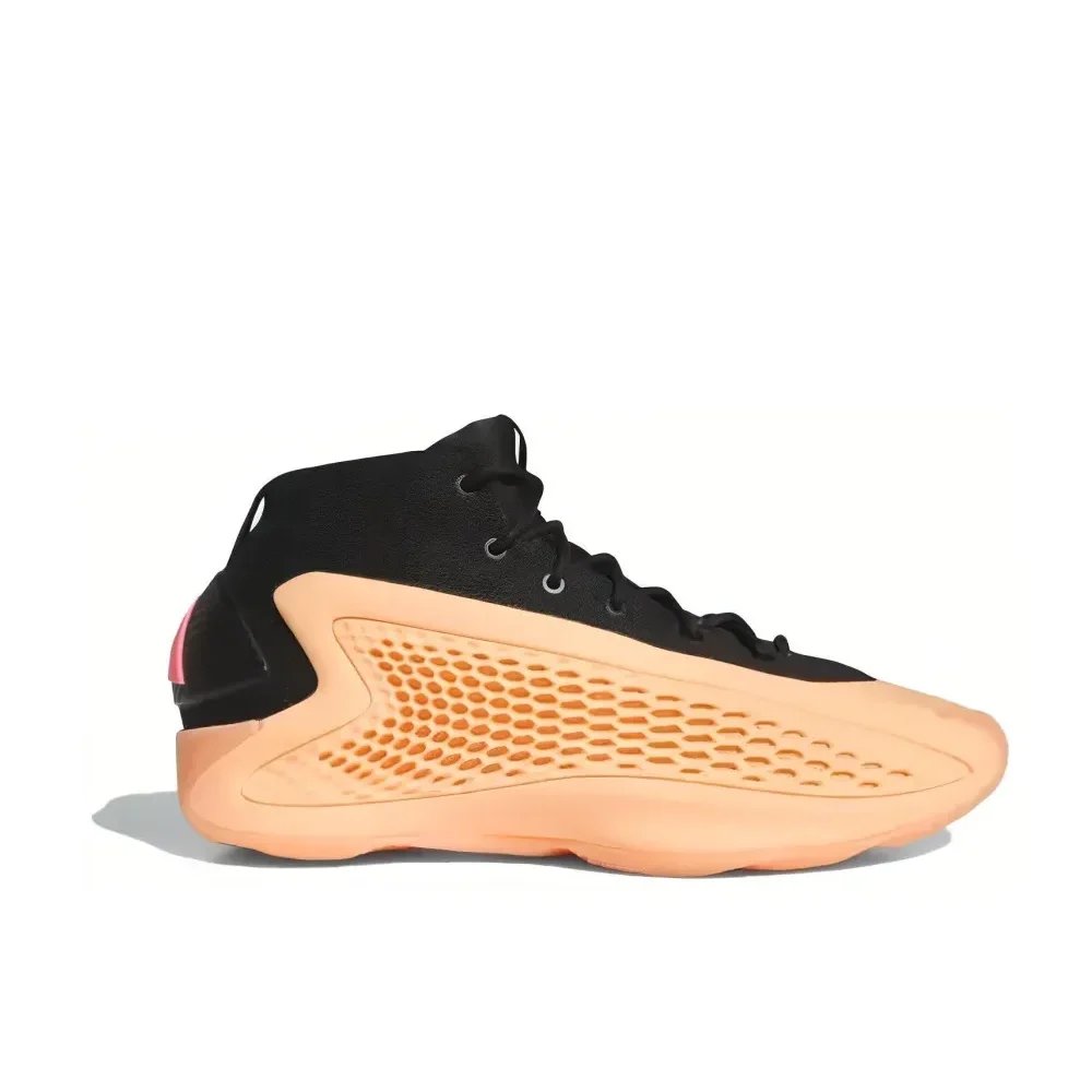 Adidas Original Black Grey A.E.1 Shock Absorbing and Slip Resistant Mid Top Men's Basketball Shoes