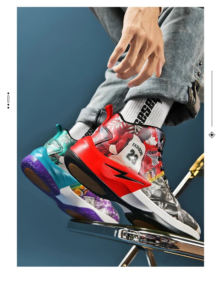 New Basketball Shoes Couple Mandarin Duck Color Scheme Sneakers Youth Fashion Trend Street Basketball Boots New Basketball Shoes Couple Mandarin Duck Color Scheme Sneakers Youth Fashion Trend Street Basketball Boots