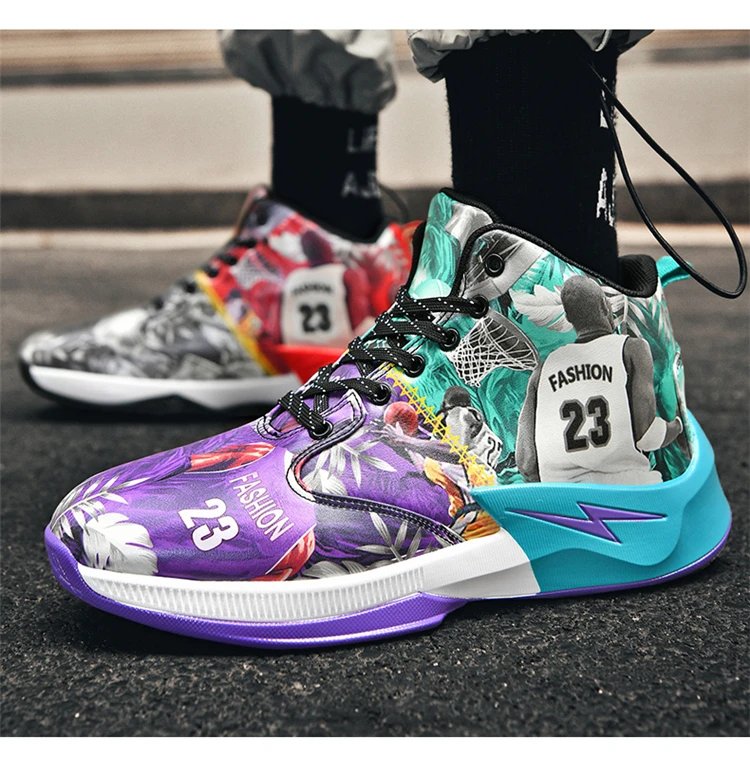 New Basketball Shoes Couple Mandarin Duck Color Scheme Sneakers Youth Fashion Trend Street Basketball Boots New Basketball Shoes Couple Mandarin Duck Color Scheme Sneakers Youth Fashion Trend Street Basketball Boots