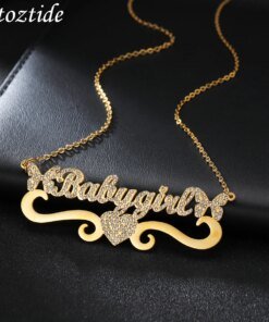 Custom Personalized Name Stainless Steel Necklaces Cubic Zircon Letters for Women Bling Pendant for Women Jewelry Dropshipping