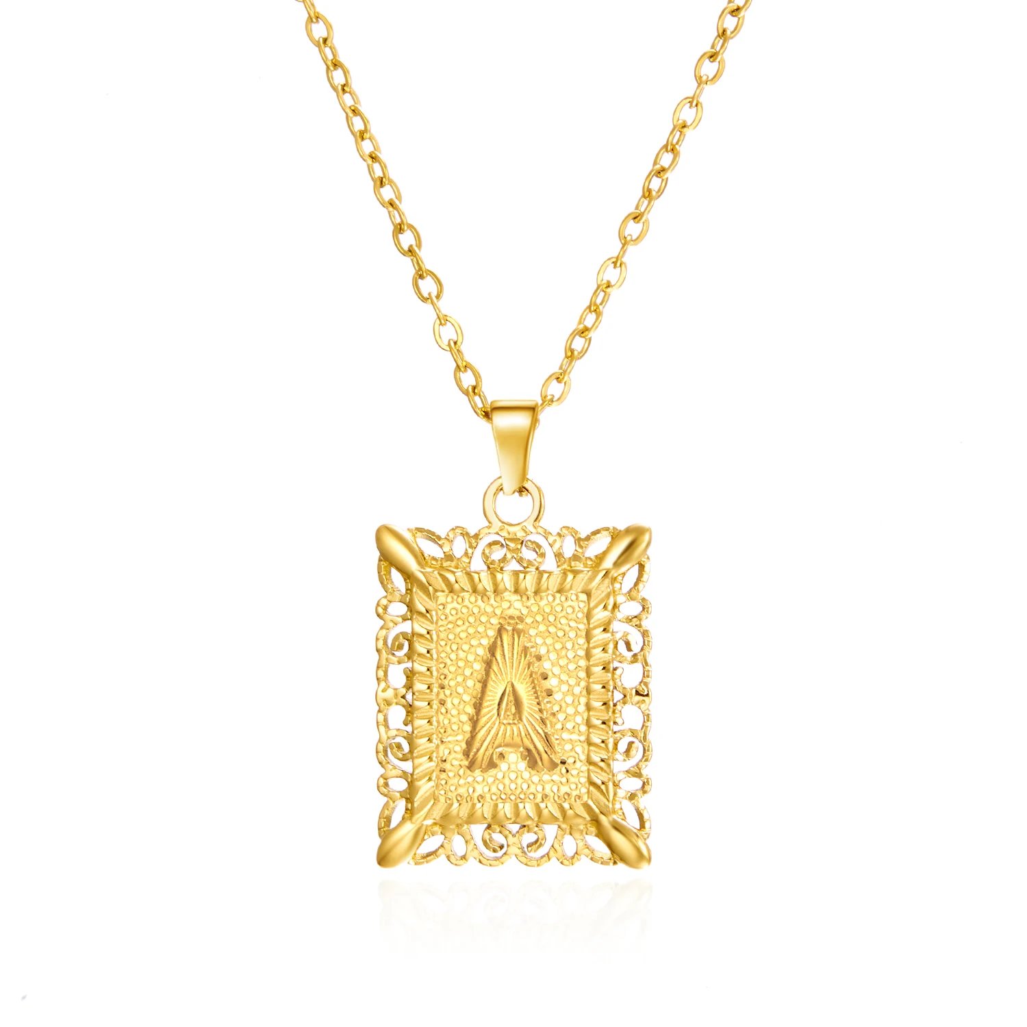 Stainless Steel Initial Letter Necklace For Women Men Gold Color 26 Alphabet Clavicle Chain Choker Birthday Party Jewelry Gifts Stainless Steel Initial Letter Necklace For Women Men Gold Color 26 Alphabet Clavicle Chain Choker Birthday Party Jewelry Gifts