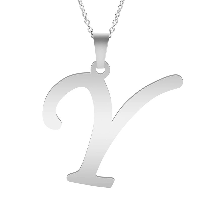 Fashion Letters A-Z Necklace for Women Men Stainless Steel High Quality English Alphabe Necklace A B C D E FGHIJKLMNOPQRSTUVWXYZ Fashion Letters A-Z Necklace for Women Men Stainless Steel High Quality English Alphabe Necklace A B C D E FGHIJKLMNOPQRSTUVWXYZ