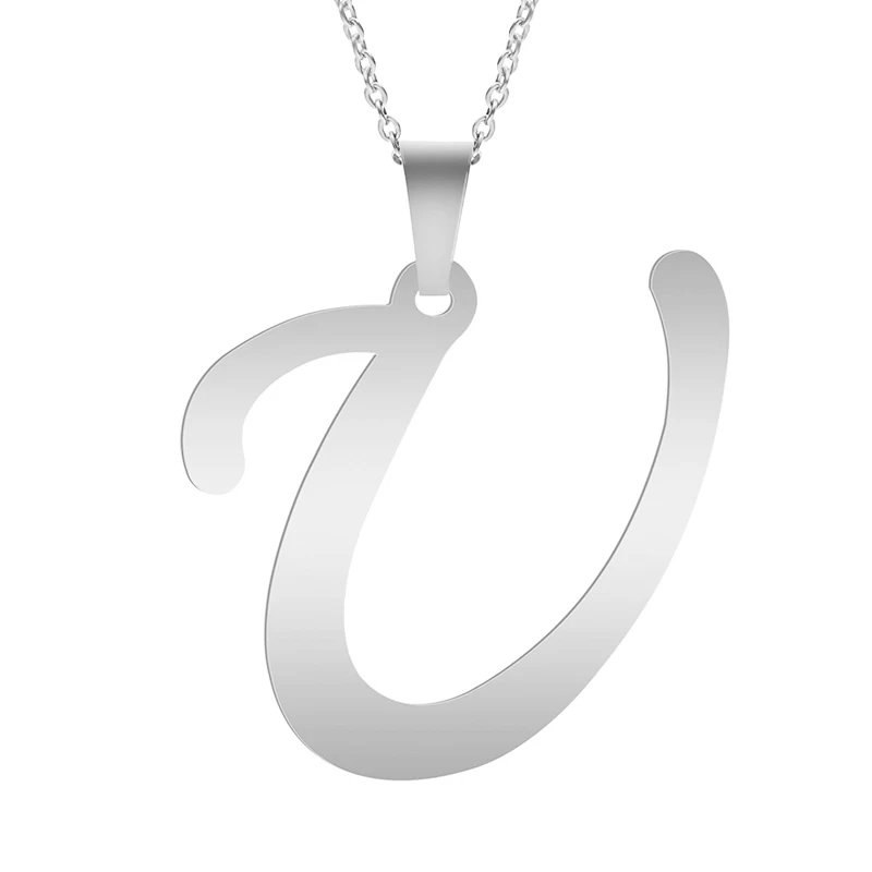 Fashion Letters A-Z Necklace for Women Men Stainless Steel High Quality English Alphabe Necklace A B C D E FGHIJKLMNOPQRSTUVWXYZ Fashion Letters A-Z Necklace for Women Men Stainless Steel High Quality English Alphabe Necklace A B C D E FGHIJKLMNOPQRSTUVWXYZ