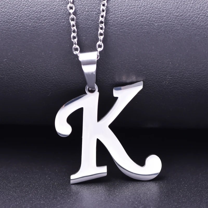 Fashion Letters A-Z Necklace for Women Men Stainless Steel High Quality English Alphabe Necklace A B C D E FGHIJKLMNOPQRSTUVWXYZ Fashion Letters A-Z Necklace for Women Men Stainless Steel High Quality English Alphabe Necklace A B C D E FGHIJKLMNOPQRSTUVWXYZ