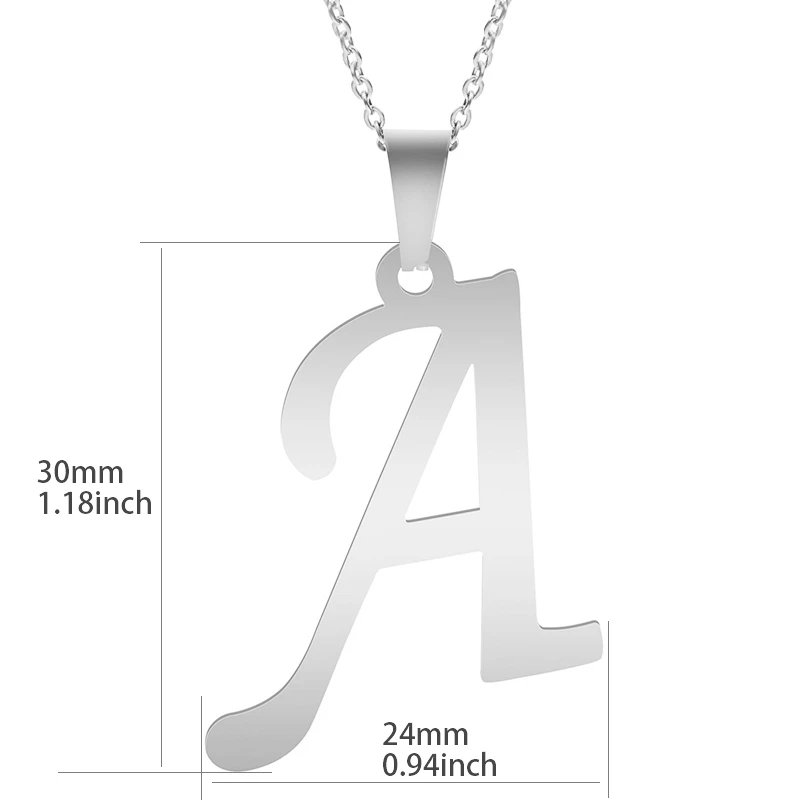 Fashion Letters A-Z Necklace for Women Men Stainless Steel High Quality English Alphabe Necklace A B C D E FGHIJKLMNOPQRSTUVWXYZ Fashion Letters A-Z Necklace for Women Men Stainless Steel High Quality English Alphabe Necklace A B C D E FGHIJKLMNOPQRSTUVWXYZ