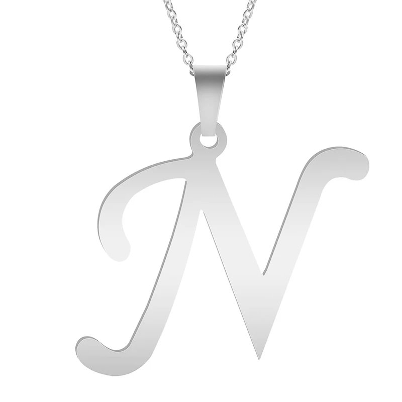 Fashion Letters A-Z Necklace for Women Men Stainless Steel High Quality English Alphabe Necklace A B C D E FGHIJKLMNOPQRSTUVWXYZ Fashion Letters A-Z Necklace for Women Men Stainless Steel High Quality English Alphabe Necklace A B C D E FGHIJKLMNOPQRSTUVWXYZ