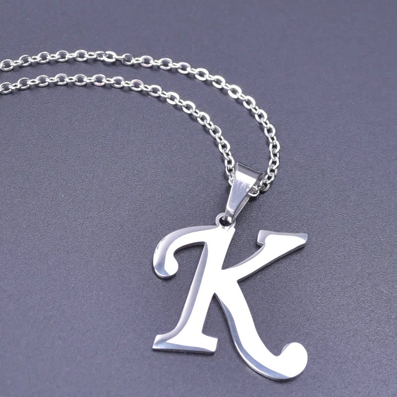 Fashion Letters A-Z Necklace for Women Men Stainless Steel High Quality English Alphabe Necklace A B C D E FGHIJKLMNOPQRSTUVWXYZ Fashion Letters A-Z Necklace for Women Men Stainless Steel High Quality English Alphabe Necklace A B C D E FGHIJKLMNOPQRSTUVWXYZ
