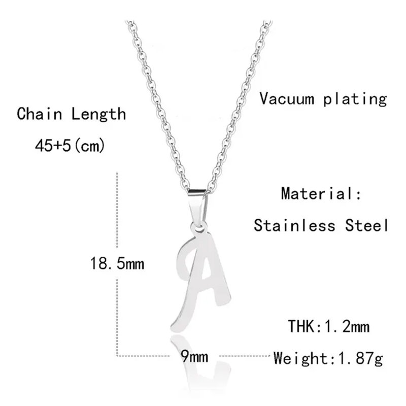 Fashion Initial Letter Pendant Necklace for Women Simple Stainless Steel Letter Glossy Clavicle Chain Choker Necklaces Jewelry Fashion Initial Letter Pendant Necklace for Women Simple Stainless Steel Letter Glossy Clavicle Chain Choker Necklaces Jewelry