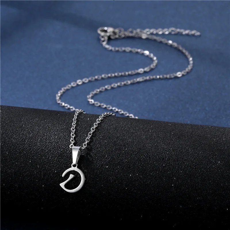 Fashion Initial Letter Pendant Necklace for Women Simple Stainless Steel Letter Glossy Clavicle Chain Choker Necklaces Jewelry Fashion Initial Letter Pendant Necklace for Women Simple Stainless Steel Letter Glossy Clavicle Chain Choker Necklaces Jewelry