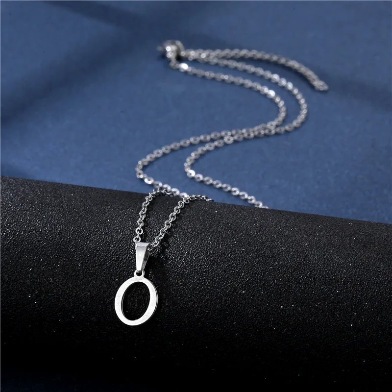 Fashion Initial Letter Pendant Necklace for Women Simple Stainless Steel Letter Glossy Clavicle Chain Choker Necklaces Jewelry Fashion Initial Letter Pendant Necklace for Women Simple Stainless Steel Letter Glossy Clavicle Chain Choker Necklaces Jewelry
