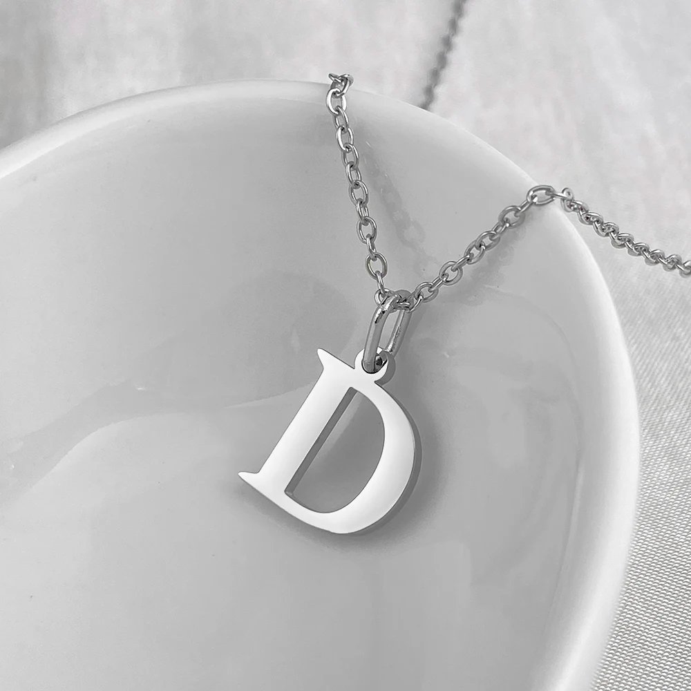 2024 New Glossy Letter DIY 26 Initial Jewelry Pendant Stainless Steel Necklace Birthday Gift Female 2024 New Glossy Letter DIY 26 Initial Jewelry Pendant Stainless Steel Necklace Birthday Gift Female