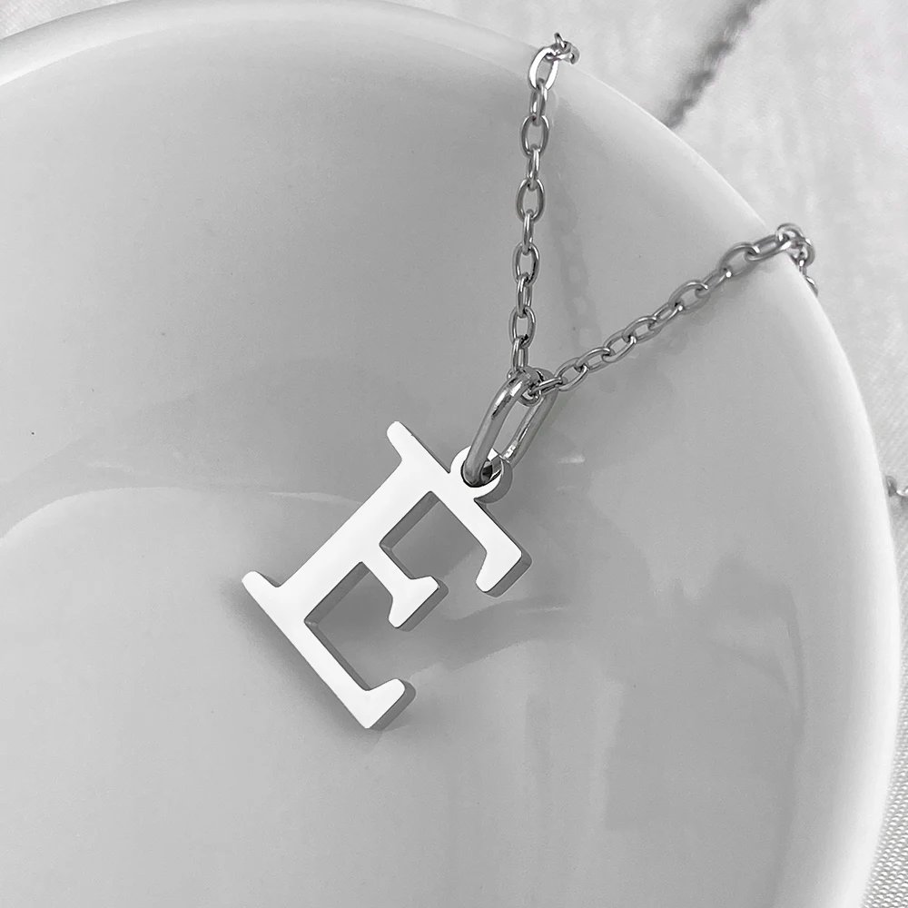2024 New Glossy Letter DIY 26 Initial Jewelry Pendant Stainless Steel Necklace Birthday Gift Female 2024 New Glossy Letter DIY 26 Initial Jewelry Pendant Stainless Steel Necklace Birthday Gift Female
