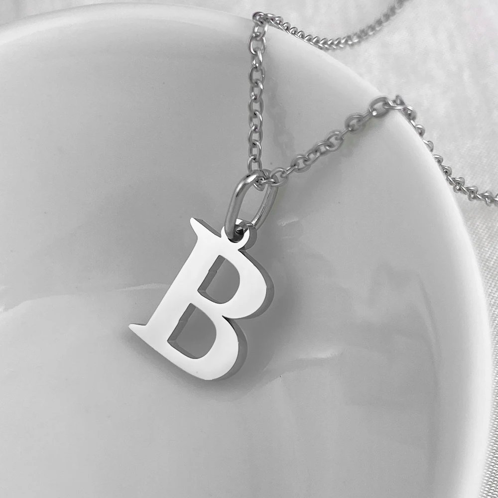 2024 New Glossy Letter DIY 26 Initial Jewelry Pendant Stainless Steel Necklace Birthday Gift Female 2024 New Glossy Letter DIY 26 Initial Jewelry Pendant Stainless Steel Necklace Birthday Gift Female