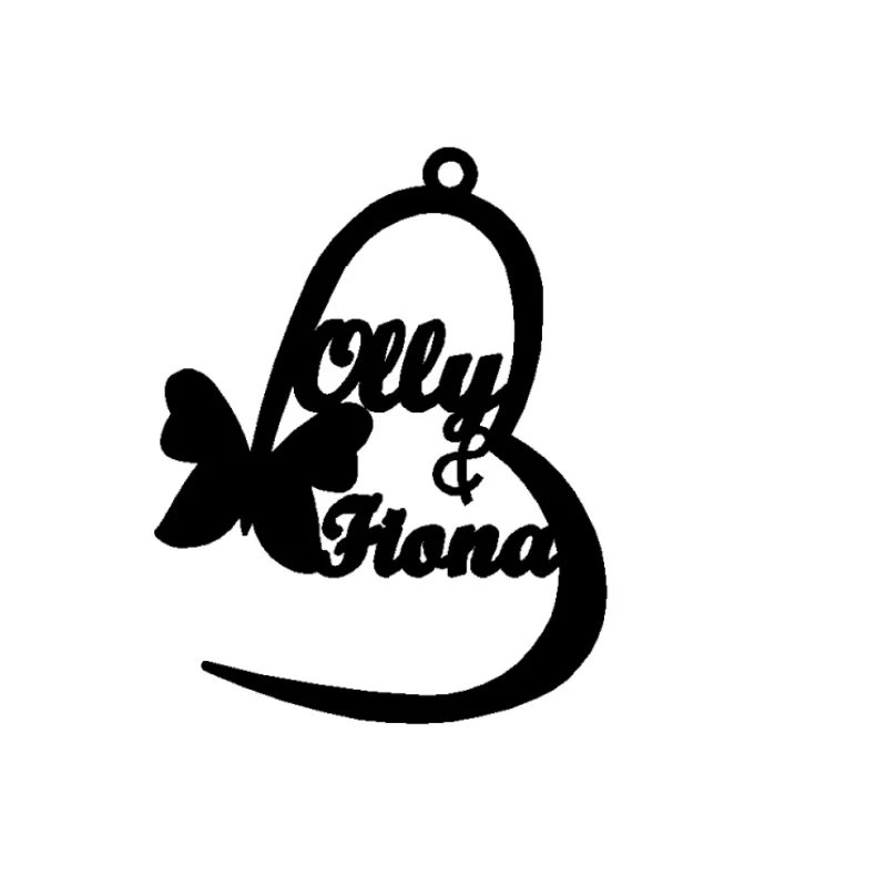 Custom Name Necklaces For Women Personalized Name Necklace With Heart Butterfly Choker Stainlesss Steel Wedding Jewelry Gift Bff