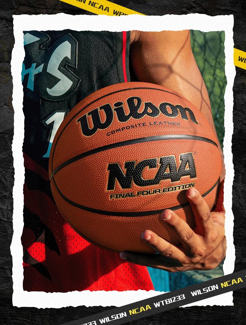 New Wilson NCAA Genuine Wear-resistant PU Sphere 7 Indoor and Outdoor NCAA Championship Basketball New Wilson NCAA Genuine Wear-resistant PU Sphere 7 Indoor and Outdoor NCAA Championship Basketball