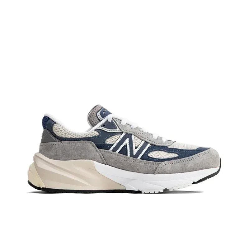 Original New Balance NB 990 V6 Trend Vintage Fabric Leather Shock Absorption Casual Running Shoes Unisex Sneakers M990GL6