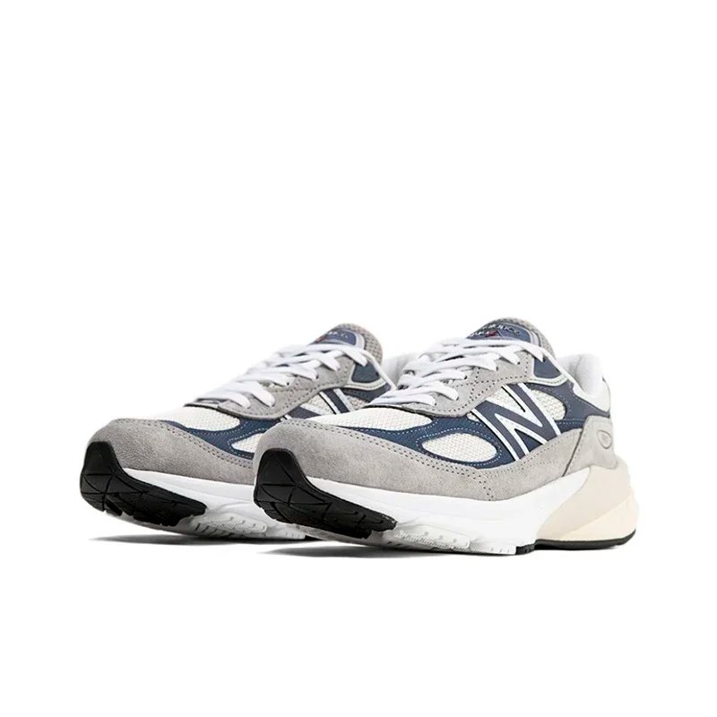 Original New Balance NB 990 V6 Trend Vintage Fabric Leather Shock Absorption Casual Running Shoes Unisex Sneakers M990GL6