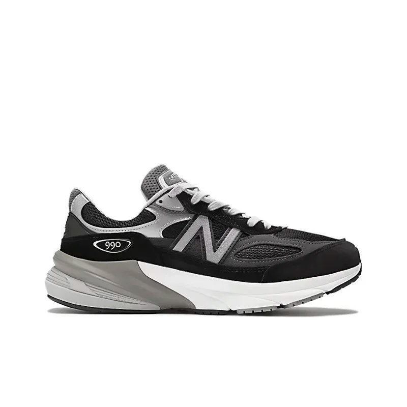 Original New Balance NB 990 V6 Trend Vintage Fabric Leather Shock Absorption Casual Running Shoes Unisex Sneakers M990GL6
