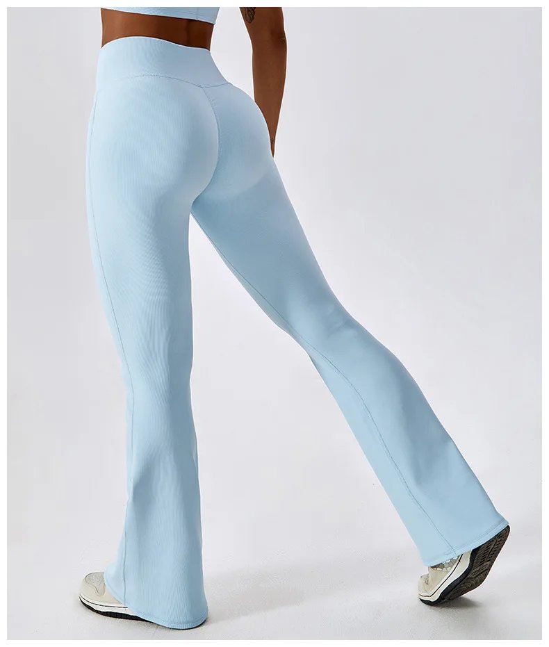Flare Leggings Yoga Pants Women High Waist Wide Leg Pants Women Gym Workout Fitness Sports Flared Pant Latin Dance Trousers