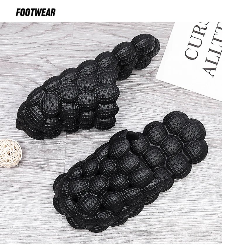 YISHEN Slippers For Men Slides Flat Bubble Slippers Adult Sandals Beach Shoe Solid Color Home Slippers Bedroom Spa Sandals YISHEN Slippers For Men Slides Flat Bubble Slippers Adult Sandals Beach Shoe Solid Color Home Slippers Bedroom Spa Sandals