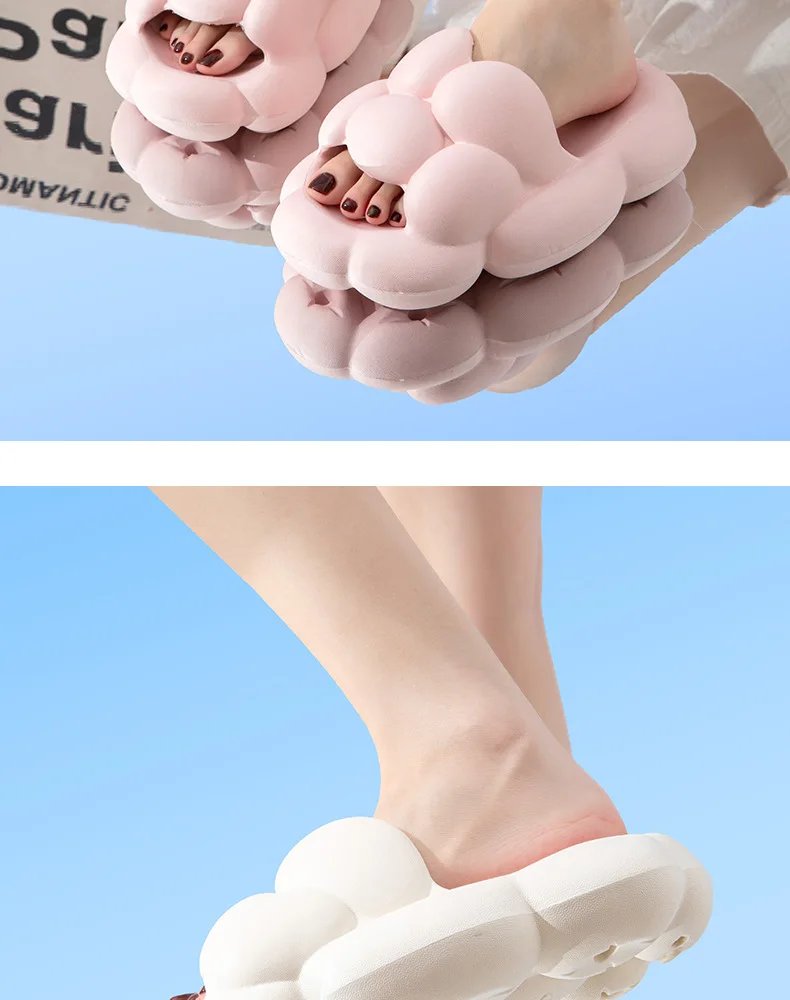 EVA Bubble Slippers Summer Slides Women Soft Cloud Slipper Platform Flat Sandals Non Slip Beach Home Unisex Designer Shoes 2023