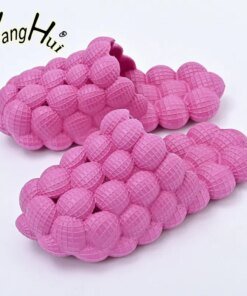 2023 Shoes for Women Slippers Bubble Slides Funny Massage Spa Slippers Pillow Slipppers Soft Anti-Slip Reflexology Sandals