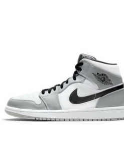 Nike Air Jordan 1 Mid "Light Smoke Grey"For Men's Retro Classic Basketball Sneakers Shoes 554724-092