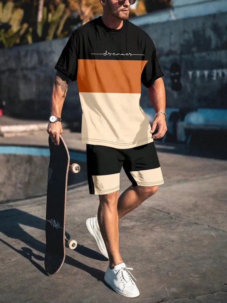 New Men’s Sets 3D Tracksuit Summer Fashion Clothes For Man TShirt Shorts 2 Piece Casual Suit Streetwear Oversized Mens Outfit New Men’s Sets 3D Tracksuit Summer Fashion Clothes For Man TShirt Shorts 2 Piece Casual Suit Streetwear Oversized Mens Outfit