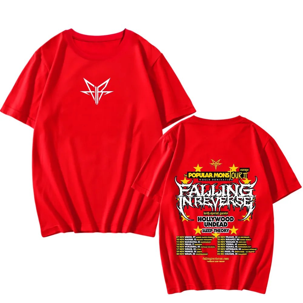 Falling in Reverse The Popular Mons Tour T-Shirts for Women/Men New Design Tee-shirt Funko Pop Round Neck Cotton Clothes Trends Falling in Reverse The Popular Mons Tour T-Shirts for Women/Men New Design Tee-shirt Funko Pop Round Neck Cotton Clothes Trends
