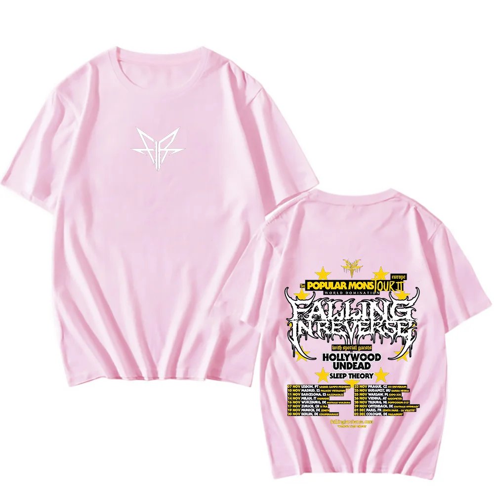 Falling in Reverse The Popular Mons Tour T-Shirts for Women/Men New Design Tee-shirt Funko Pop Round Neck Cotton Clothes Trends Falling in Reverse The Popular Mons Tour T-Shirts for Women/Men New Design Tee-shirt Funko Pop Round Neck Cotton Clothes Trends