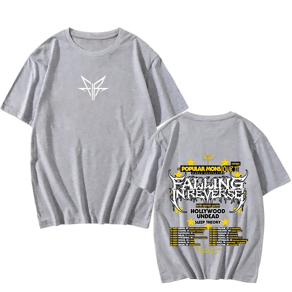 Falling in Reverse The Popular Mons Tour T-Shirts for Women/Men New Design Tee-shirt Funko Pop Round Neck Cotton Clothes Trends Falling in Reverse The Popular Mons Tour T-Shirts for Women/Men New Design Tee-shirt Funko Pop Round Neck Cotton Clothes Trends