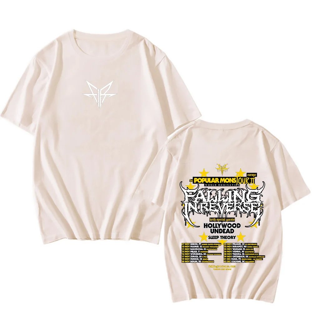 Falling in Reverse The Popular Mons Tour T-Shirts for Women/Men New Design Tee-shirt Funko Pop Round Neck Cotton Clothes Trends Falling in Reverse The Popular Mons Tour T-Shirts for Women/Men New Design Tee-shirt Funko Pop Round Neck Cotton Clothes Trends