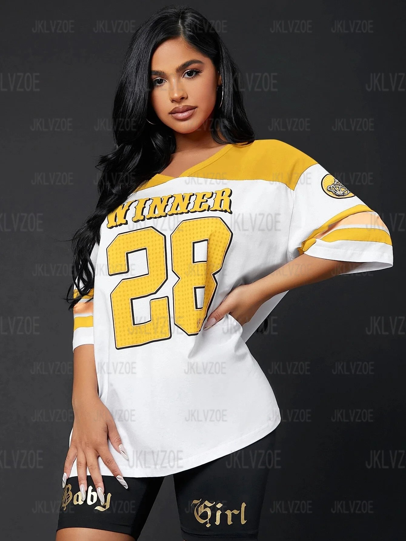 Summer Women Tshirt Winner 28 Couple Tee Breathable Football Jersey High Quanlity Tops Oversized Casual V-neck Tshirt Streetwear Summer Women Tshirt Winner 28 Couple Tee Breathable Football Jersey High Quanlity Tops Oversized Casual V-neck Tshirt Streetwear