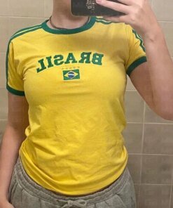 Y2K clothes Summer Women Stars Graphic print T-shirt Streetwear Crop Top Aesthetic Gothic Harajuku Tee Slim t shirt Vintage Emo