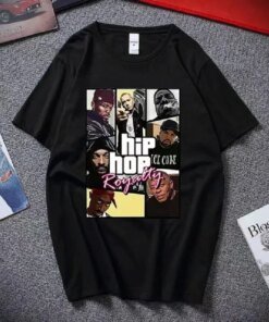 Summer Men /WOMEN, T SHIRT Street Hip Hop Culture Dr Dre Eminem 2 Pac Biggie Rapper Print Personality Unisex T-Shirt Top Tees