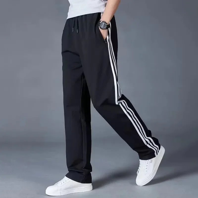 Cerulean Blue Men's Summer Thin Straight-Leg School Pants Women's Casual Sweatpants For Teenagers Deep Blue Green Cerulean Blue Men's Summer Thin Straight-Leg School Pants Women's Casual Sweatpants For Teenagers Deep Blue Green