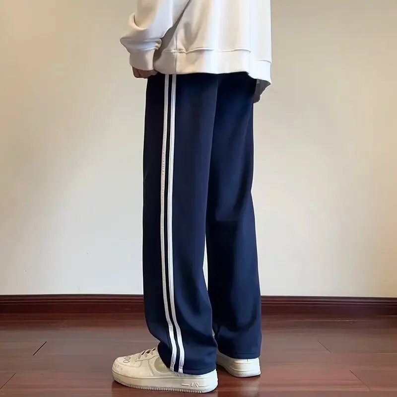 Cerulean Blue Men's Summer Thin Straight-Leg School Pants Women's Casual Sweatpants For Teenagers Deep Blue Green Cerulean Blue Men's Summer Thin Straight-Leg School Pants Women's Casual Sweatpants For Teenagers Deep Blue Green