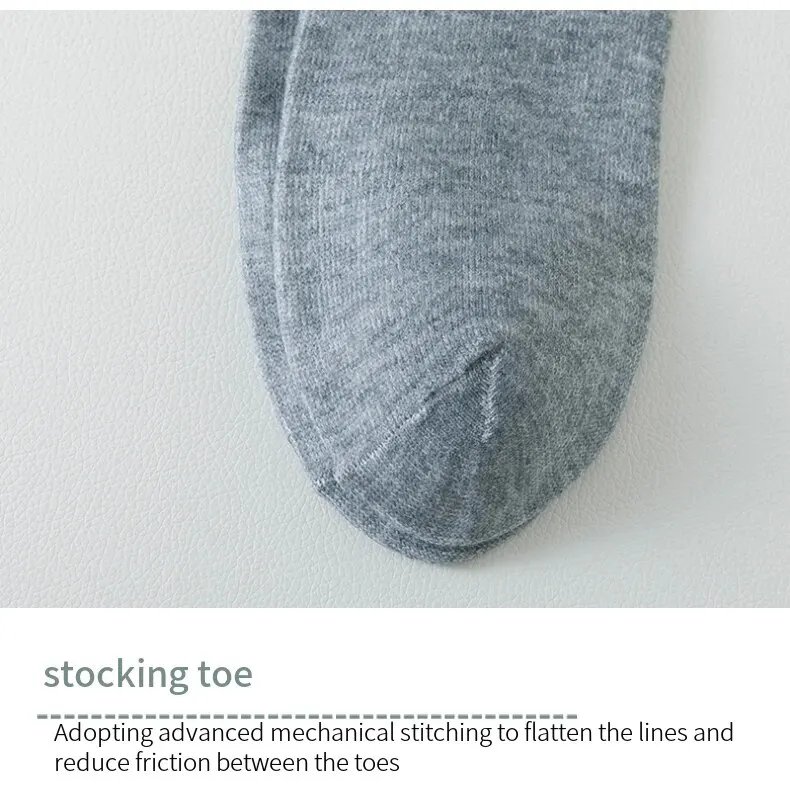 8 Pairs of MEN'S AND WOMEN'S Black Cotton Business Mid Length Soft and Warm Autumn/winter Solid Color Casual Socks