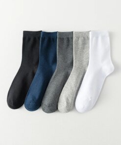 Alternative view of 10 Pairs/Lot New Men's Cotton Socks New styles Black Business Men Socks Soft Breathable Autumn Spring for Male White
