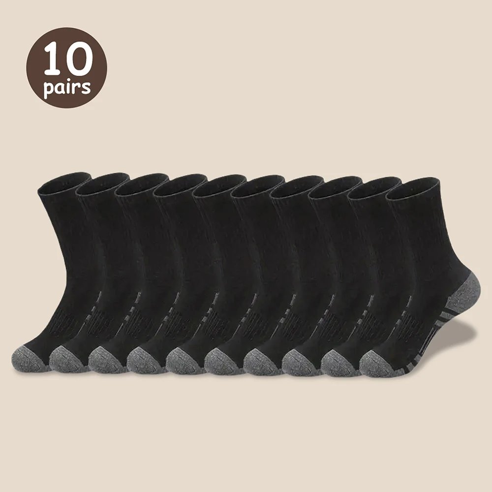10/30 Pairs Of High-Quality Men's Workwear Socks, Unisex Sports Breathable Basketball Non Slip Socks, Casual Socks 10/30 Pairs Of High-Quality Men's Workwear Socks, Unisex Sports Breathable Basketball Non Slip Socks, Casual Socks