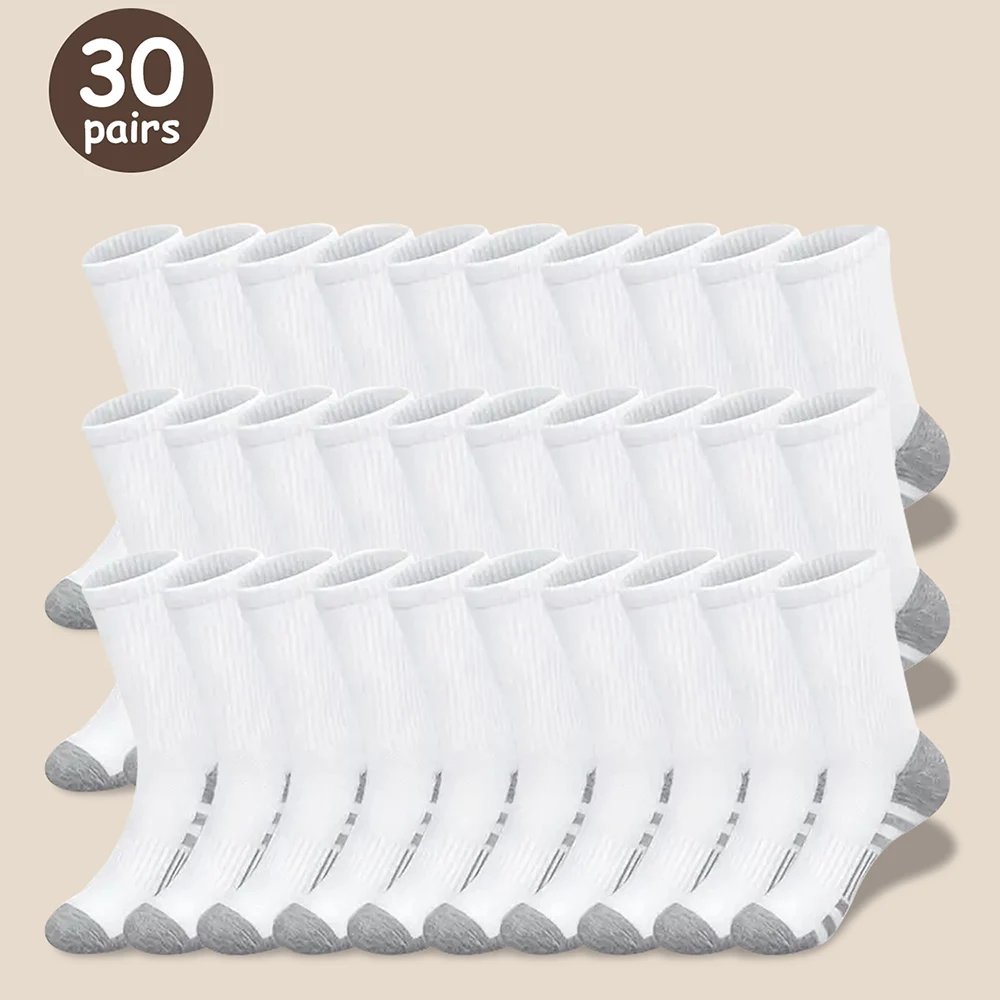 10/30 Pairs Of High-Quality Men's Workwear Socks, Unisex Sports Breathable Basketball Non Slip Socks, Casual Socks 10/30 Pairs Of High-Quality Men's Workwear Socks, Unisex Sports Breathable Basketball Non Slip Socks, Casual Socks