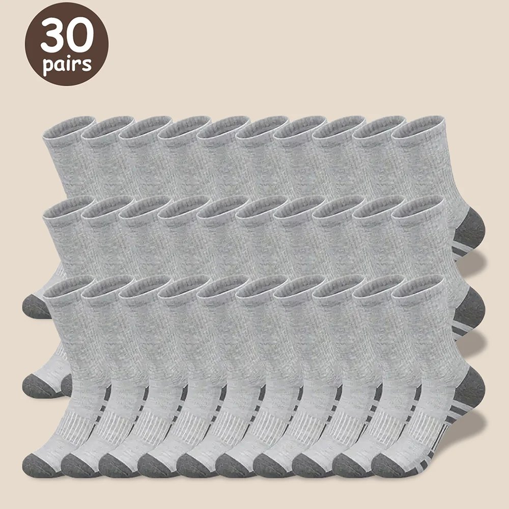 10/30 Pairs Of High-Quality Men's Workwear Socks, Unisex Sports Breathable Basketball Non Slip Socks, Casual Socks 10/30 Pairs Of High-Quality Men's Workwear Socks, Unisex Sports Breathable Basketball Non Slip Socks, Casual Socks