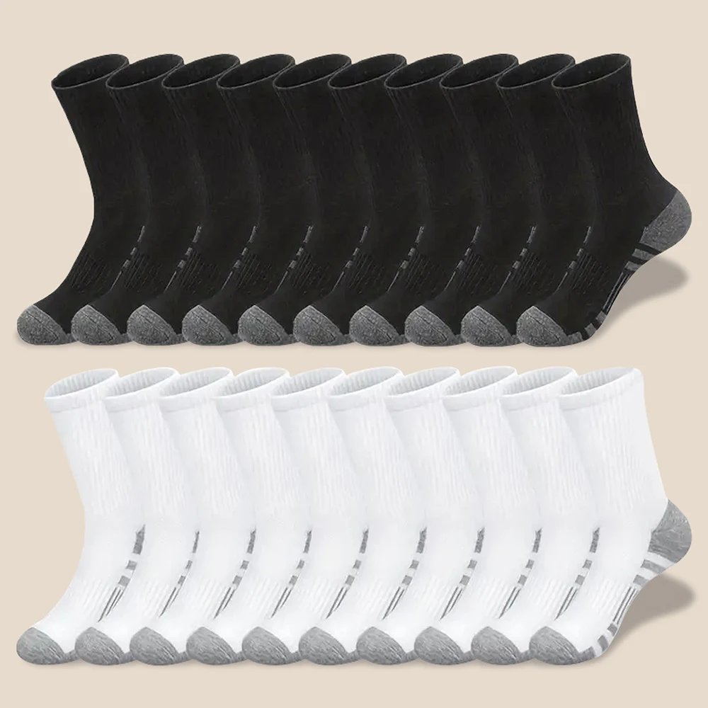 10/30 Pairs Of High-Quality Men's Workwear Socks, Unisex Sports Breathable Basketball Non Slip Socks, Casual Socks 10/30 Pairs Of High-Quality Men's Workwear Socks, Unisex Sports Breathable Basketball Non Slip Socks, Casual Socks