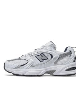 Original New Balance NB 530 Classic Vintage Mesh Fabric Faux Leather Casual Men's and Women's Running Shoes White Silver MR530SG
