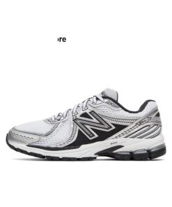 Original New Balance NB 860 Retro All-fit Mesh Fabric Leather Low-top Casual Running Shoes Unisex Sliver Sneakers ML860XD