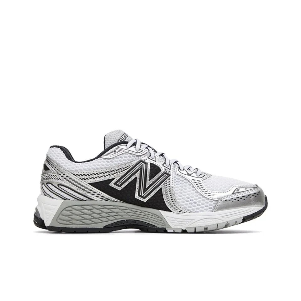 Original New Balance NB 860 Retro All-fit Mesh Fabric Leather Low-top Casual Running Shoes Unisex Sliver Sneakers ML860XD