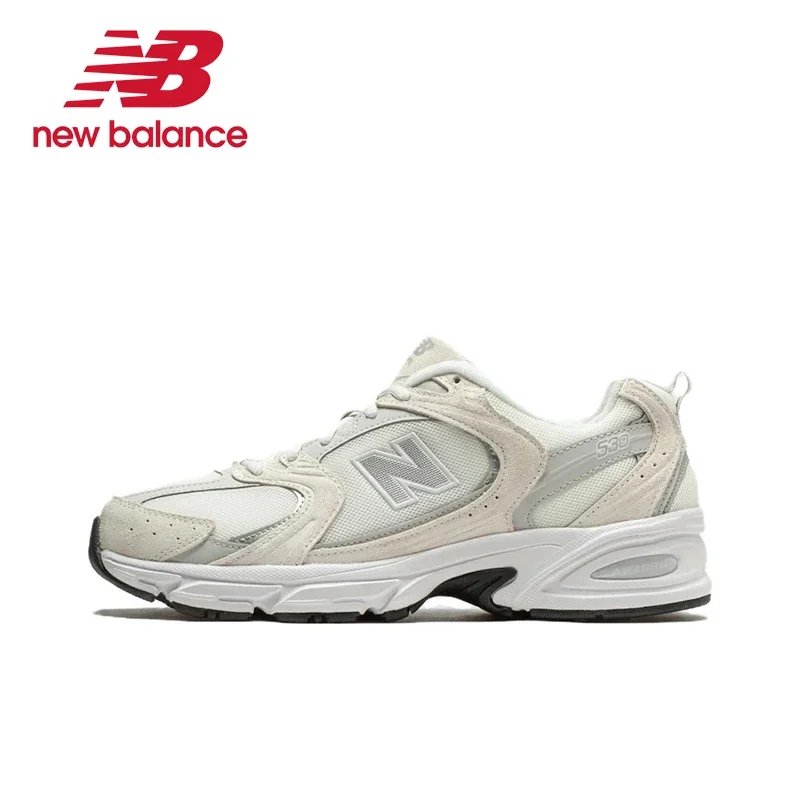 New Balance NB530 Comfort Fabric Faux Leather Breathable Low-Top Men's and Women's Running Shoes Grey Silver Unisex MR530KA