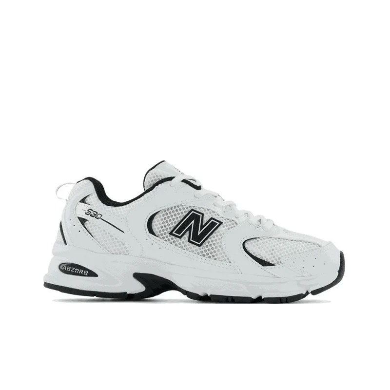 New Balance NB530 Comfort Fabric Faux Leather Breathable Low-Top Men's and Women's Running Shoes Grey Silver Unisex MR530KA